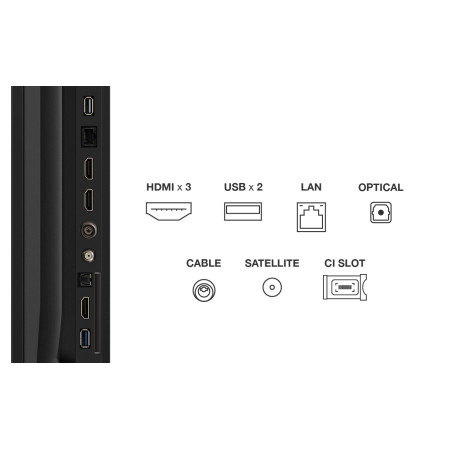 TCL 75P69K televizorius 190,5 cm (75") 4K Ultra HD Smart TV „Wi-Fi“ Juoda