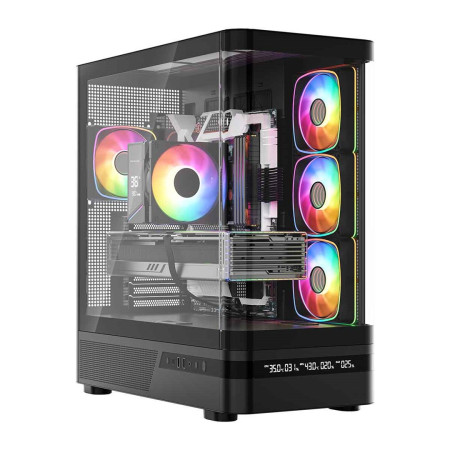 MODECOM PC CASE VOLCANO AQ 200 ARGB MIDI BLACK