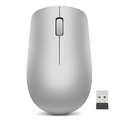 Lenovo | Wireless Mouse | 530 | Optical Mouse | 2.4 GHz Wireless via Nano USB | Platinum Grey | 1 year(s)