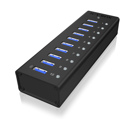 Raidsonic | 10 port USB 3.0 Hub | Icy Box IB-AC6110