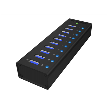 Raidsonic | 10 port USB 3.0 Hub | Icy Box IB-AC6110