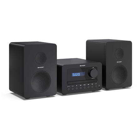 Sharp XL-B520D(BK) Tokyo Hi-Fi Micro System 2.0, FM/DAB/DAB+/USB, CD, Bluetooth 5.0, Aux-in, Black | Sharp | Tokyo Hi-Fi Micro S
