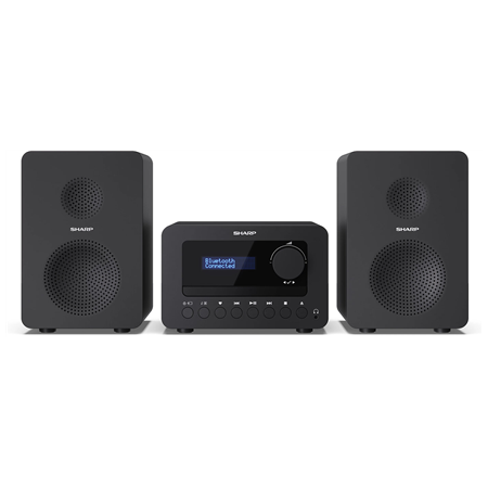 Sharp XL-B520D(BK) Tokyo Hi-Fi Micro System 2.0, FM/DAB/DAB+/USB, CD, Bluetooth 5.0, Aux-in, Black | Sharp | Tokyo Hi-Fi Micro S