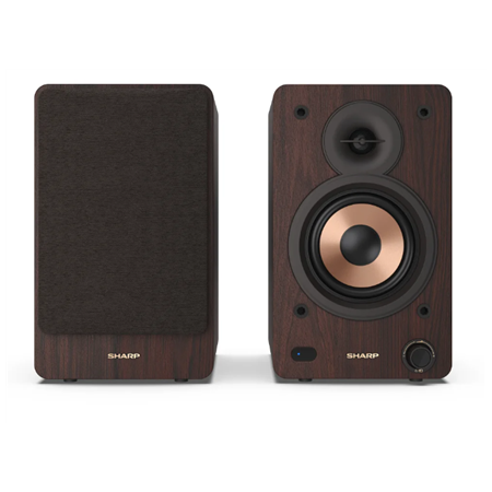 Sharp CP-SS30 Bookshelf Speakers, Brown | Sharp | Speakers | CP-SS30(BR) Bookshelf | 60 W | Bluetooth | Brown | Wireless connect