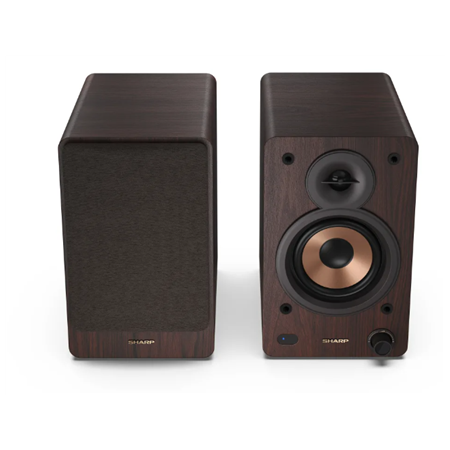 Sharp CP-SS30 Bookshelf Speakers, Brown | Sharp | Speakers | CP-SS30(BR) Bookshelf | 60 W | Bluetooth | Brown | Wireless connect