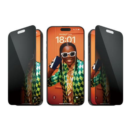 PanzerGlass | Privacy Screen Protector | Apple | iPhone 15 Pro Max | Tempered glass | Black | Ultra-Wide Fit W. Easyaligner