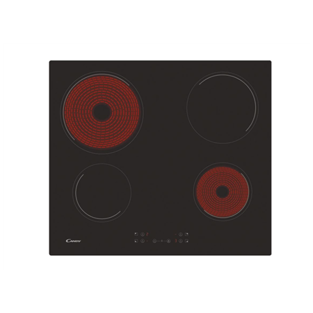 Candy | Hob | CH64CCB/4U2 | Vitroceramic | Number of burners/cooking zones 4 | Touch | Black