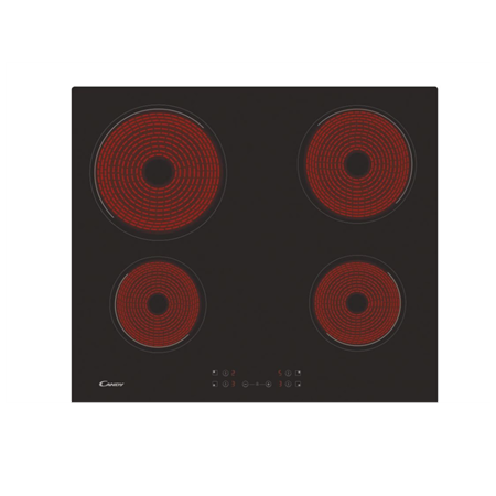 Candy | Hob | CH64CCB/4U2 | Vitroceramic | Number of burners/cooking zones 4 | Touch | Black