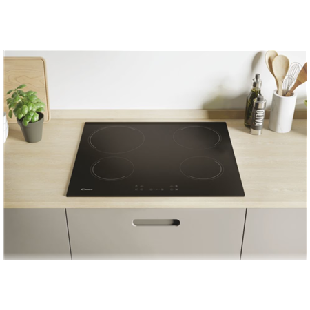 Candy | Hob | CH64CCB/4U2 | Vitroceramic | Number of burners/cooking zones 4 | Touch | Black