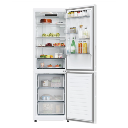 Candy Refrigerator | CNCQ2T618EW | Energy efficiency class E | Free standing | Combi | Height 185 cm | No Frost system | Fridge
