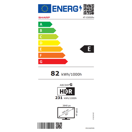 Sharp 65GR8265E | 65 | Smart TV | Google TV | UHD