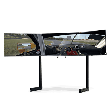 Next Level Racing Floor stand | ELITE Free Standing Triple Monitor Stand | Fully adjustable and customizable | 21-43 " | Black