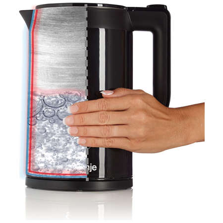 Gorenje Kettle | K17DWDII | Electric | 2200 W | 1.7 L | Stainless Steel | 360° rotational base | Black