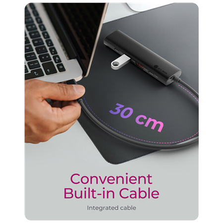 Raidsonic | 4-Port USB 3.2 Gen 2 Hub with Power Delivery | IB-HUB1437-CPD