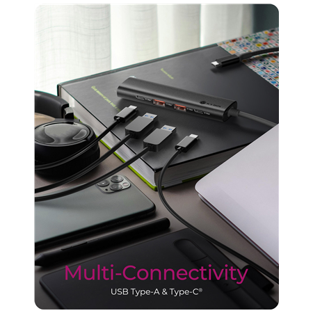 Raidsonic | 4-Port USB 3.2 Gen 2 Hub with Power Delivery | IB-HUB1437-CPD