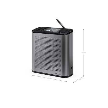 Sharp OSAKA Portable Digital Radio | DR-P530(GY) | USB port | Bluetooth | FM radio | Wireless connection