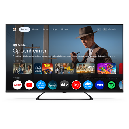Sharp | 43HP6265E | 43 | Smart TV | Google TV | UHD | Black