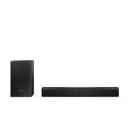Sharp Compact 2.1 Soundbar with Wireless Subwoofer | HT-SBW121 | 240 W | Bluetooth | Black | Wireless connection