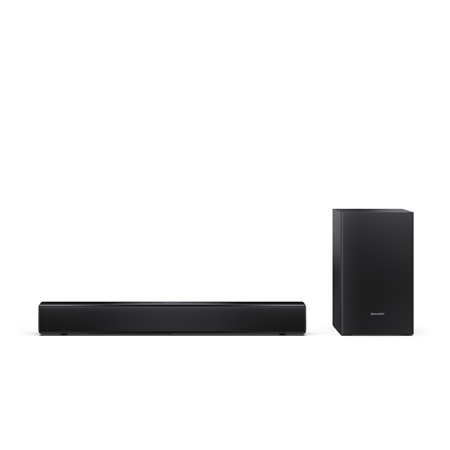 Sharp Compact 2.1 Soundbar with Wireless Subwoofer | HT-SBW121 | 240 W | Bluetooth | Black | Wireless connection