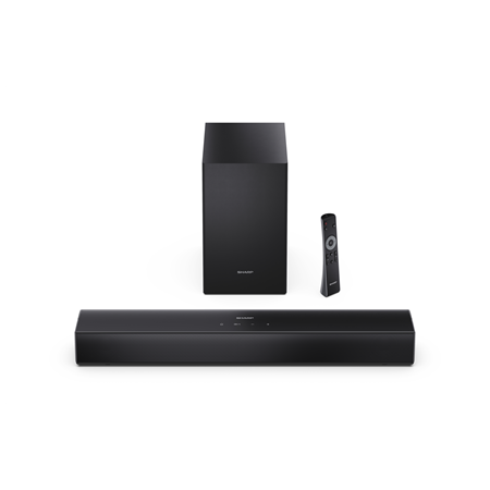 Sharp Compact 2.1 Soundbar with Wireless Subwoofer | HT-SBW121 | 240 W | Bluetooth | Black | Wireless connection