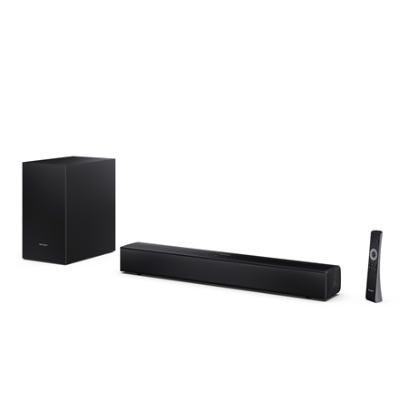 Sharp Compact 2.1 Soundbar with Wireless Subwoofer | HT-SBW121 | 240 W | Bluetooth | Black | Wireless connection
