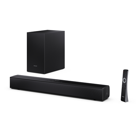 Sharp Compact 2.1 Soundbar with Wireless Subwoofer | HT-SBW121 | 240 W | Bluetooth | Black | Wireless connection