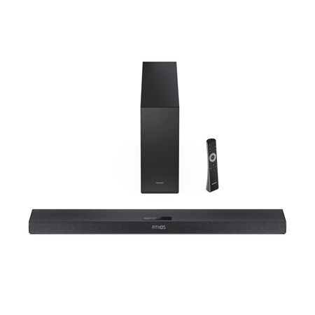 Sharp 2.1ch Ultra-slim Dolby Atmos/DTS Virtual: X Soundbar with Wireless Subwoofer | HT-SBW320 | 360 W | Bluetooth | Black | Wir
