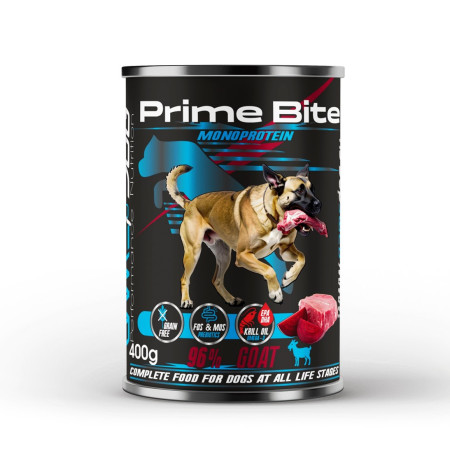 PRIME BITE Monoprotein Goat with beetroot - drėgnas ėdalas šunims - 400g