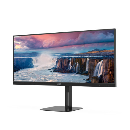 AOC V5 U34V5C/BK kompiuterio monitorius 86,4 cm (34") 3440 x 1440 pikselių UltraWide Quad HD LCD - Juodas