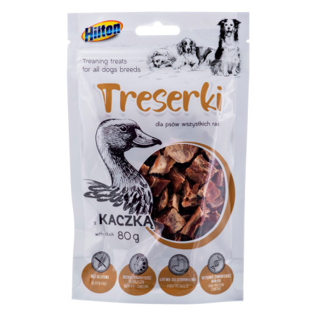 HILTON Treaning treats Duck - skanėstas šunims - 80g