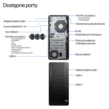 HP EliteDesk 8 Tower G1i Ultra 7 265 16GB DDR5 56000 SSD1TB Arc W11Pro 3Y OnSite