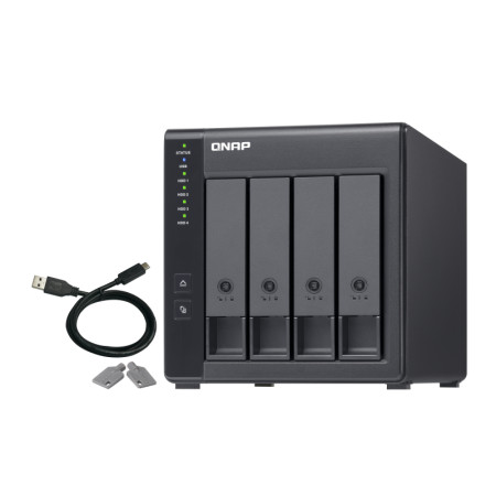 QNAP TR-004 HDD/SSD Aptvaras Juoda