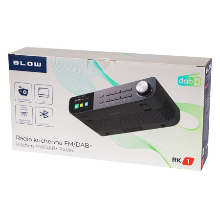FM/DAB+ BLOW RK1 virtuvės radijas, juodas