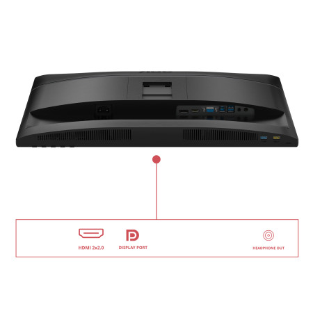 AOC U34E2M kompiuterio monitorius 86,4 cm (34") 3440 x 1440 pikselių Wide Quad HD - Juodas