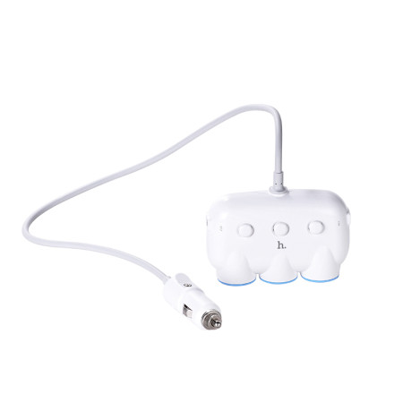 Automobilinis įkroviklis-šakotuvas Hoco C1 su 2 USB jungtimis