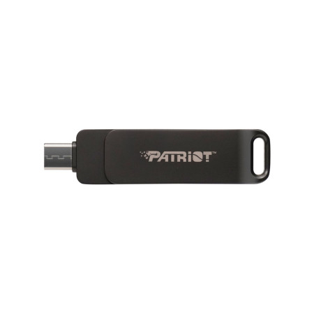 Flashdrive PATRIOT Rage R550 32GB 100 MB/S USB A+C Pasukamas dizainas (PE32GR550DSAD) Juoda