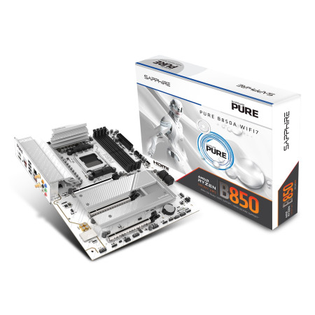 Sapphire PURE B850A WIFI 7 AMD B850 AM5 lizdas ATX
