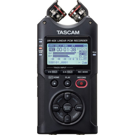 Tascam DR-40X - Nešiojamasis skaitmeninis diktofonas su USB sąsaja, 2 x stereo įrašymas