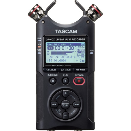 Tascam DR-40X - Nešiojamasis skaitmeninis diktofonas su USB sąsaja, 2 x stereo įrašymas