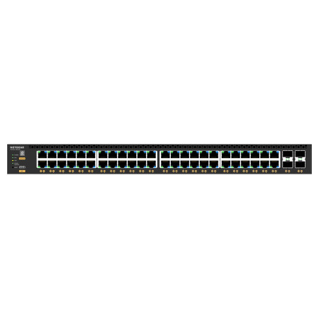 NETGEAR M4350-48G4XF Valdomas L3 Gigabit Ethernet (10/100/1000) Maitinimas per Eternetą (PoE) 1U Juoda