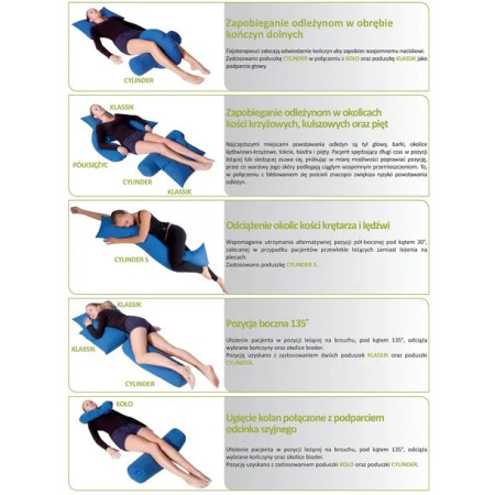 Lovos padėties nustatymo pagalvėlė „U-crescent“ iš silikono pluošto Mėlyna