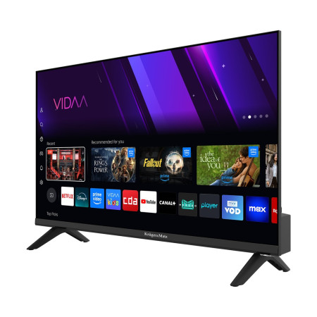 Krüger&Matz KM0224-V3“ 24 colių HD išmanusis televizorius su Wi-Fi juodas