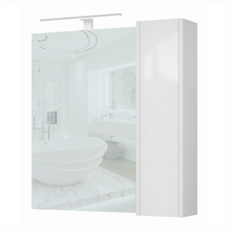 Spintelė BRONX su veidrodžiu MC-80 balta pakabinama