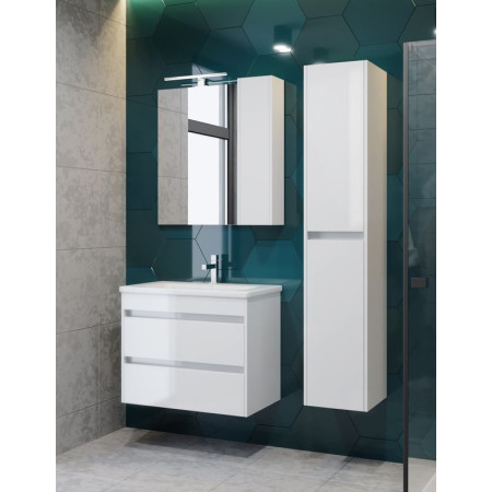 Spintelė BRONX su veidrodžiu MC-80 balta pakabinama