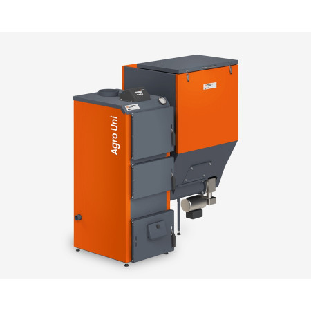 Katilas granulinis AGRO UNI 15 su 15kW Zenono degikliu 600l talpa