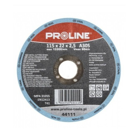 diskas metalui pjauti T41 125x2.5x22mm A30S PROLINE