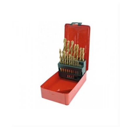 Grąžtai metalui 1-10mm 19vnt titaniniai