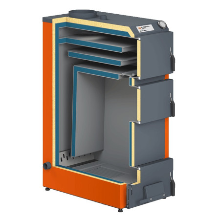 Katilas kieto kuro EKON MAX 30 30 kW didesnė pakura ir šilumokaitis