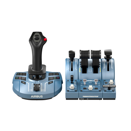 Thrustmaster TCA Captain Pack X Airbus Edition Juoda, Pilka USB Vairasvirtė + Variklio Valdymo Svirtis Analogas PC, Xbox