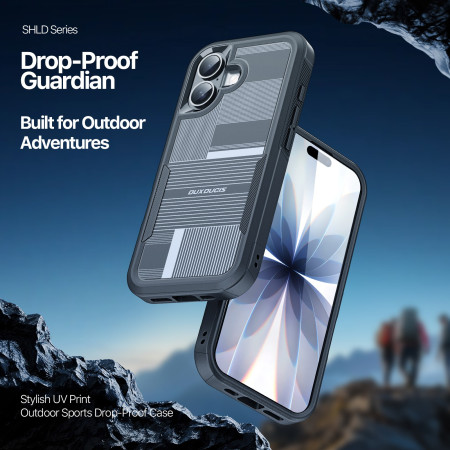 Dėklas Dux Ducis Shld Apple iPhone 17 juodas (Umbra Pattern)